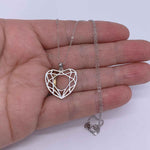 Round Cut Cubic Zirconia in 925 Sterling Silver Necklace 5