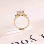 Stunning 1.0 - 2.0 CT Oval Moissanite Engagement Ring with Cluster Design 8