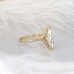 Stunning 2.80 CT Marquise Moissanite Engagement Ring with Hidden Halo Design 2