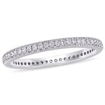 Round Cut Cubic Zirconia in 925 Sterling Silver Wedding Bands 9