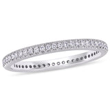 Round Cut Cubic Zirconia in 925 Sterling Silver Wedding Bands 9