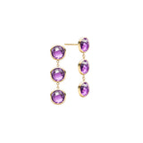 2.70 TCW Round Amethyst Lab Made Diamond- February Birthstone Dangle 1