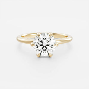 Stunning 1.0-2.0 CT Round Moissanite Engagement Ring with Solitaire Design