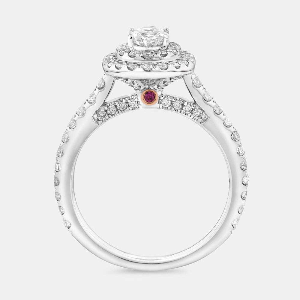 Stunning 1.5 CT Oval Moissanite Engagement Ring in Halo and Pave Designs 2