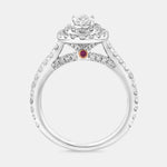 Stunning 1.5 CT Oval Moissanite Engagement Ring in Halo and Pave Designs 2