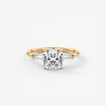 Cushion Three Stone Lab Grown Diamond Engagement Ring