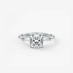 Cushion Three Stone Lab Grown Diamond Engagement Ring
