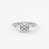 Cushion Three Stone Lab Grown Diamond Engagement Ring
