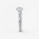 Cushion Three Stone Lab Grown Diamond Engagement Ring