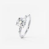 Cushion Three Stone Lab Grown Diamond Engagement Ring