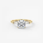Cushion Three Stone Lab Grown Diamond Engagement Ring