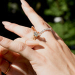 Stunning 0.50 TCW Round & Baguette Moissanite Stones Wedding Band 6