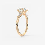Round Three Stone Lab Grown Diamond Engagement Ring