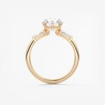 Round Three Stone Lab Grown Diamond Engagement Ring