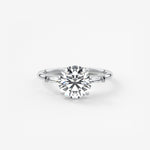 Round Three Stone Lab Grown Diamond Engagement Ring