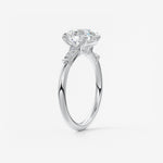Round Three Stone Lab Grown Diamond Engagement Ring