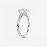 Round Three Stone Lab Grown Diamond Engagement Ring