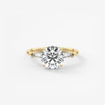 Round Three Stone Lab Grown Diamond Engagement Ring