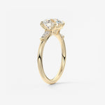 Round Three Stone Lab Grown Diamond Engagement Ring