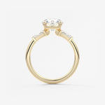 Round Three Stone Lab Grown Diamond Engagement Ring