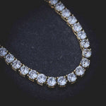 40 CT Round Moissanite Diamond Tennis Silver Necklace For Him 7