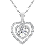 Round Cut Cubic Zirconia in 925 Sterling Silver Necklace 1
