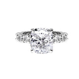 Cushion Cut Solitaire Style Cubic Zirconia in 925 Sterling Silver Ring 5