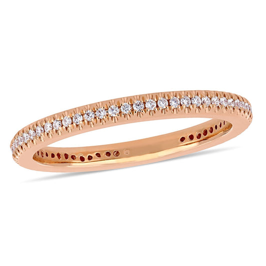 Round Cut Cubic Zirconia in 925 Sterling Silver Wedding Bands 1