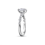 Stunning 1.5 CT Oval  Moissanite Engagement Ring with Pave Design 3
