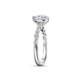 Stunning 1.5 CT Oval  Moissanite Engagement Ring with Pave Design 3