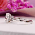 Stunning 2.0 CT Cushion Moissanite Engagement Ring with Solitaire Design 2