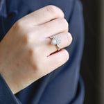 Stunning 1.0 - 2.0 CT Pear Moissanite Engagement Ring with Cluster Design 6