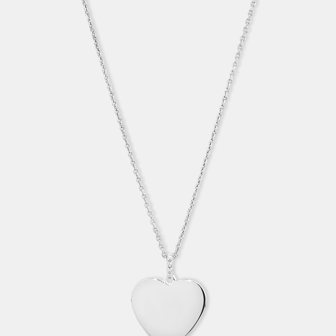 Round Cut Cubic Zirconia in 925 Sterling Silver Necklace 1