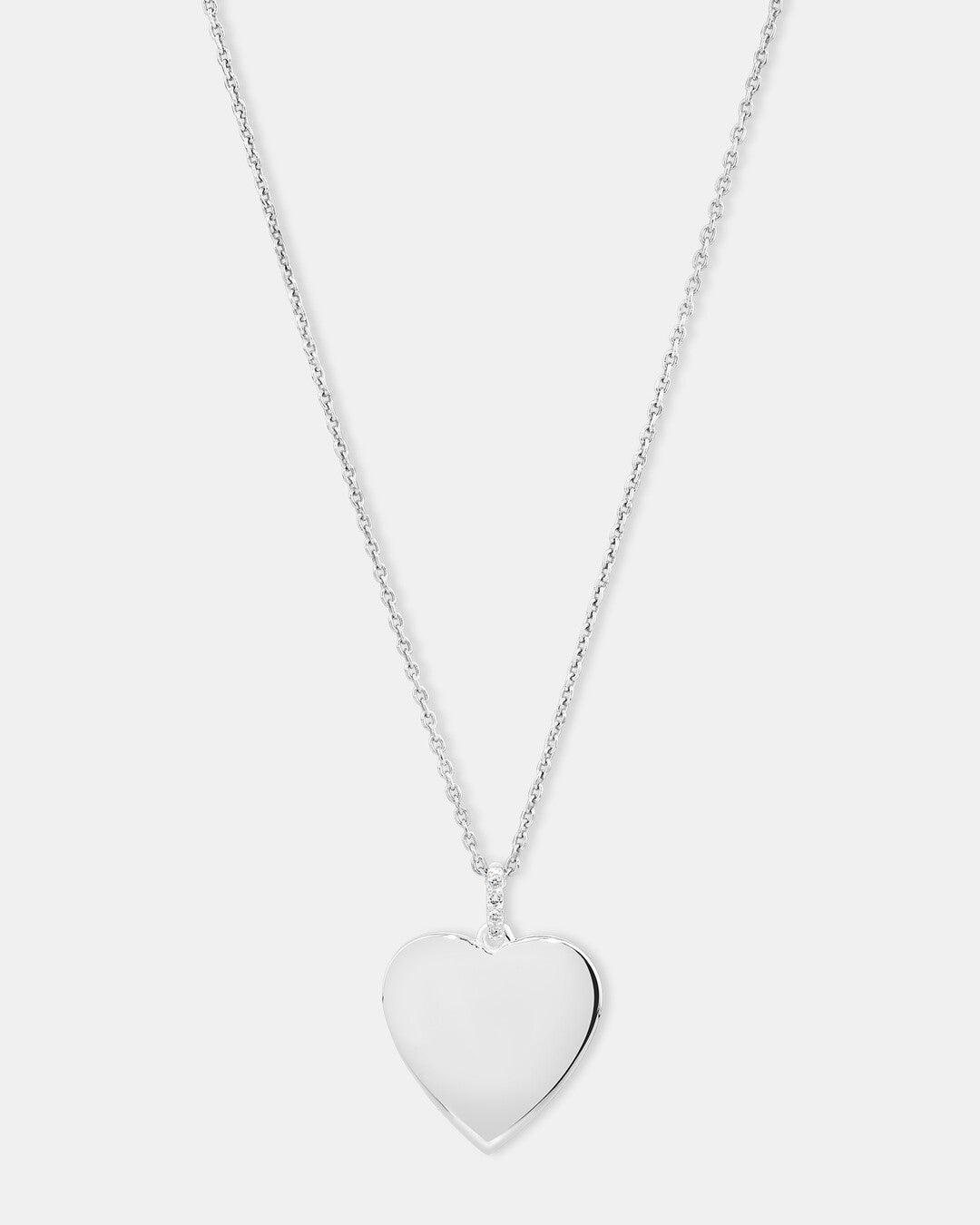 Round Cut Cubic Zirconia in 925 Sterling Silver Necklace 1