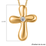 Round Cut Cubic Zirconia in 925 Sterling Silver Necklace 7