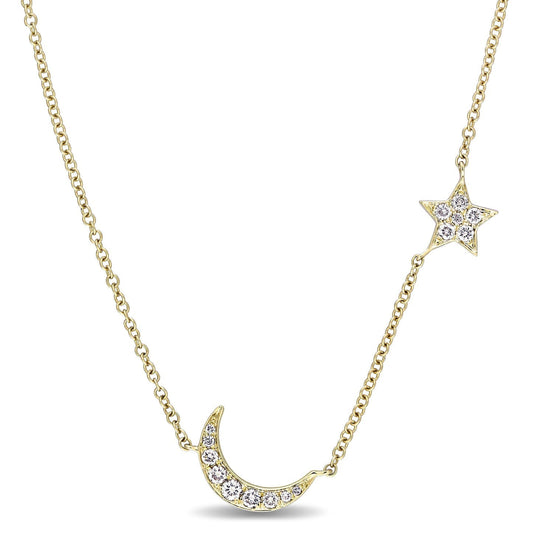 Round Cut Cubic Zirconia in 925 Sterling Silver Necklace 1