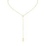 Lariat Necklace in Solid Gold 3