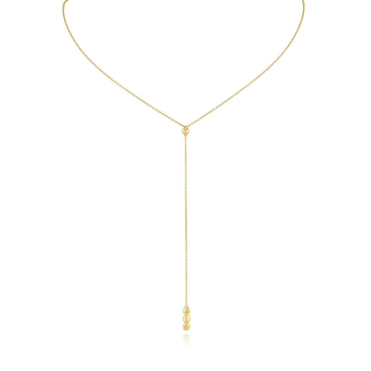 Lariat Necklace in Solid Gold 3