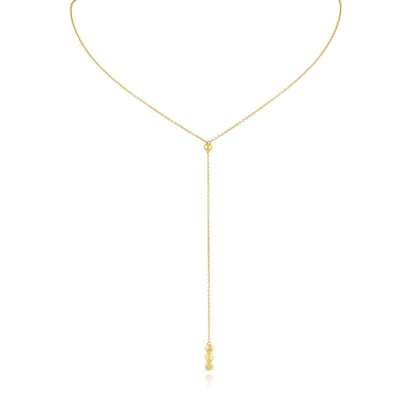 Lariat Necklace in Solid Gold 3