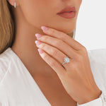 Stunning 0.93 TCW Round Moissanite Engagement Ring With Halo & Pave Design 6