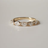 Stunning 1 TCW Marquise Moissanite Stones Half Eternity Wedding Bands 1