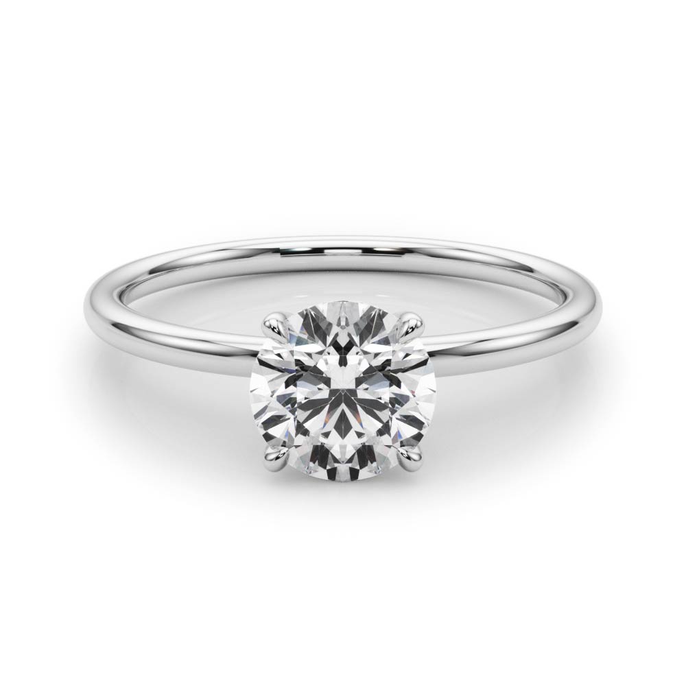 Stunning 0.50-1.50 CT Round Moissanite Engagement Ring With Solitaire Design 1