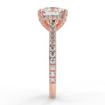 Stunning 2.40 CT Cushion Moissanite Engagement Ring with Hidden Halo & Pave Design 10