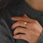 Stunning 0.5 - 1.5 CT Round Moissanite Engagement Ring with Twisted Pave Design 2