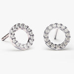0.50 TCW Round Cut Moissanite Circle Earrings in Gold 3
