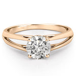 Stunning 0.50-1.50 Round Moissanite Engagement Ring With Solitaire & Split Shank Design 1