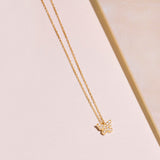 0.20 TCW Round Moissanite Diamond Butterfly Pendant Necklace in Solid Gold 4