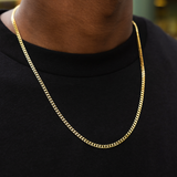 Polished Finish Cuban Silver Necklace For Him 4