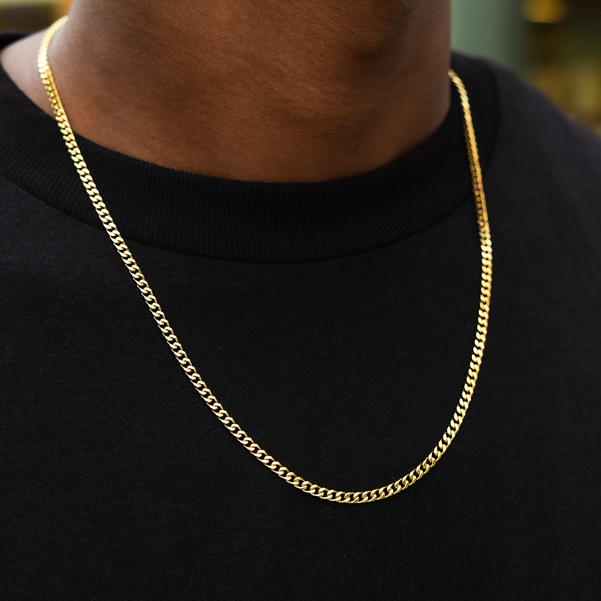 Polished Finish Cuban Silver Necklace For Him 4