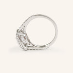 Stunning 1.0 CT Cushion Moissanite Engagement Ring with Double Halo and Pave Design 6